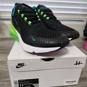 Nike Men's Air Max 270 'Black Green Strike' Running Shoes
